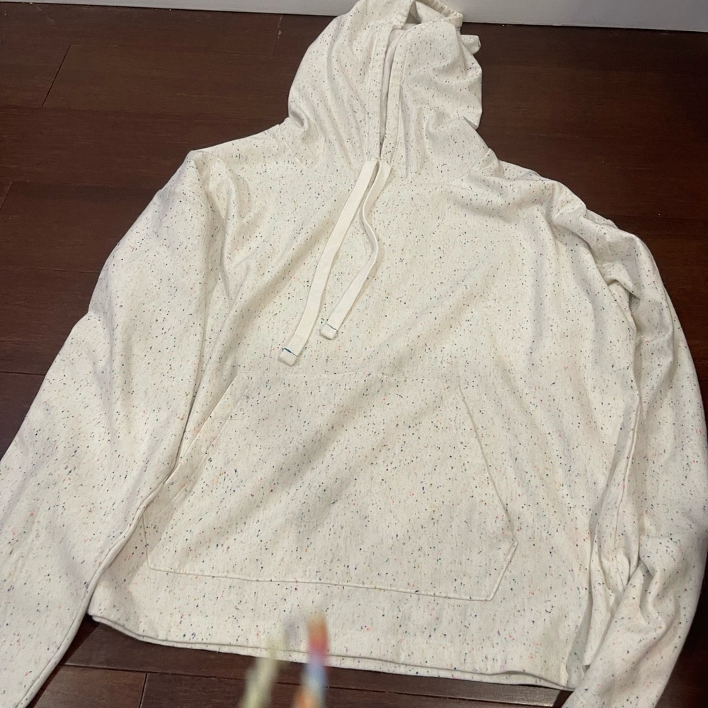 guc J. Crew Speckled paintsplatter Hoodie large